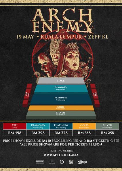 Arch Enemy Live at Zepp, Kuala Lumpur: Presented by Primuse Live, Shiraz Projects, and MyTicket Asia